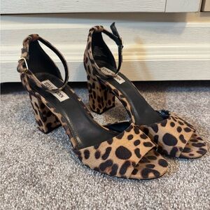 Steve Madden Brown and Black Heeled Sandals